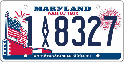 MD license plate 1AX8327
