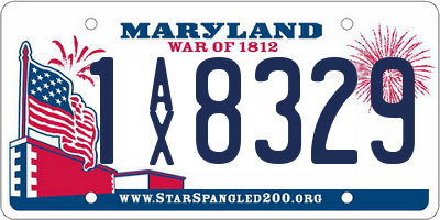 MD license plate 1AX8329