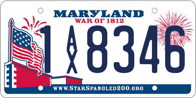 MD license plate 1AX8346