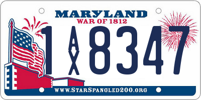 MD license plate 1AX8347