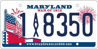 MD license plate 1AX8350