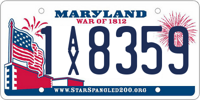 MD license plate 1AX8359