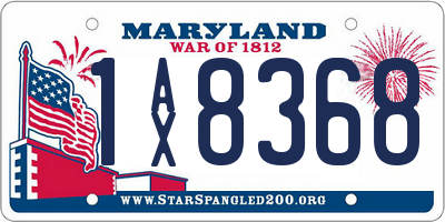 MD license plate 1AX8368