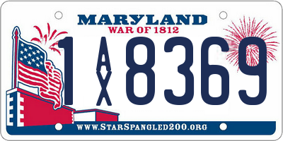 MD license plate 1AX8369