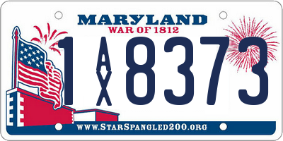 MD license plate 1AX8373