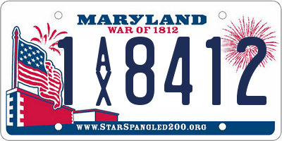 MD license plate 1AX8412