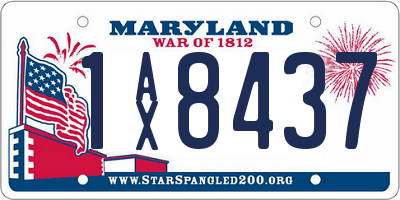 MD license plate 1AX8437