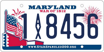 MD license plate 1AX8456
