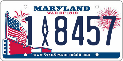 MD license plate 1AX8457
