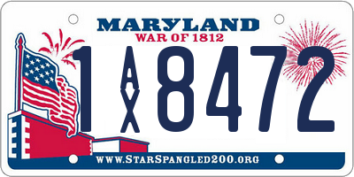 MD license plate 1AX8472
