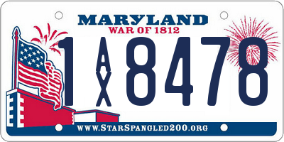 MD license plate 1AX8478