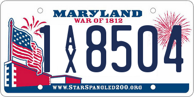 MD license plate 1AX8504