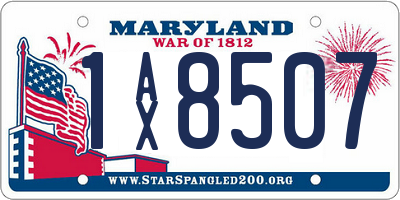 MD license plate 1AX8507