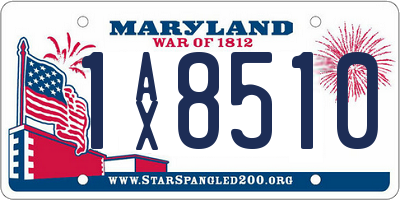 MD license plate 1AX8510