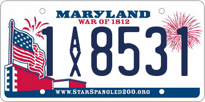 MD license plate 1AX8531