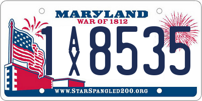 MD license plate 1AX8535