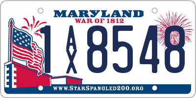 MD license plate 1AX8548