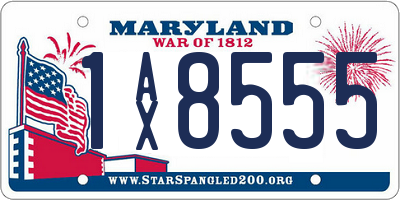 MD license plate 1AX8555