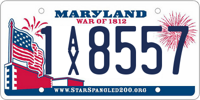 MD license plate 1AX8557