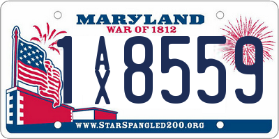 MD license plate 1AX8559