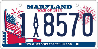 MD license plate 1AX8570
