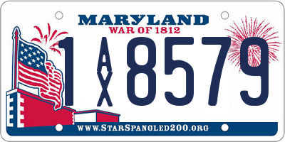 MD license plate 1AX8579