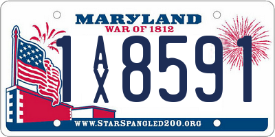MD license plate 1AX8591