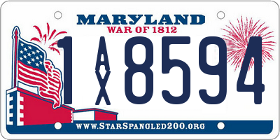 MD license plate 1AX8594