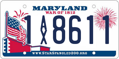 MD license plate 1AX8611