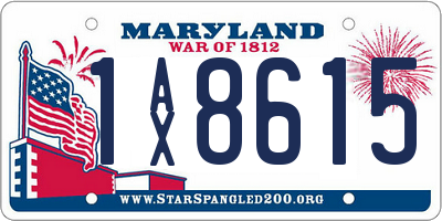 MD license plate 1AX8615