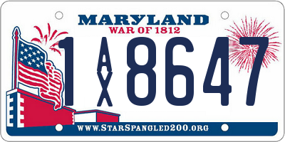 MD license plate 1AX8647