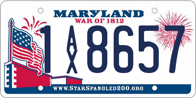 MD license plate 1AX8657