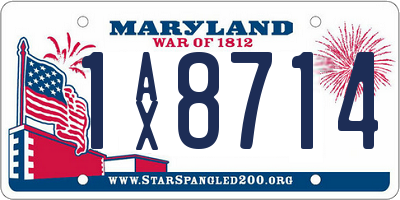 MD license plate 1AX8714