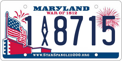 MD license plate 1AX8715