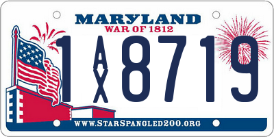 MD license plate 1AX8719