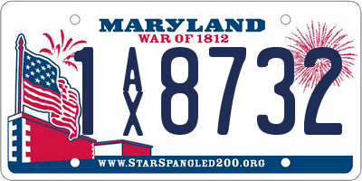 MD license plate 1AX8732