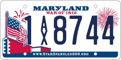 MD license plate 1AX8744