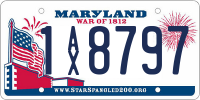MD license plate 1AX8797