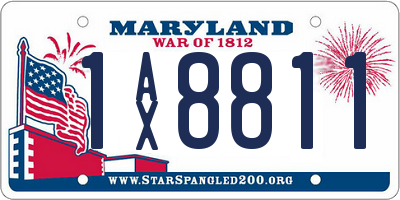 MD license plate 1AX8811