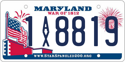 MD license plate 1AX8819