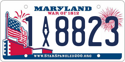 MD license plate 1AX8823