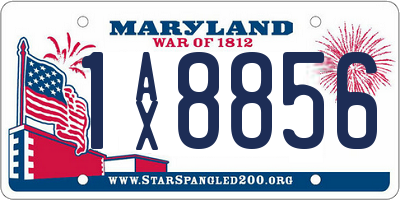 MD license plate 1AX8856