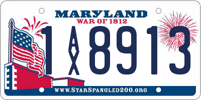 MD license plate 1AX8913
