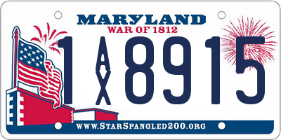 MD license plate 1AX8915