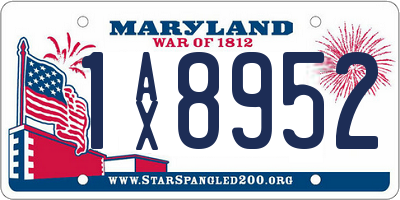 MD license plate 1AX8952