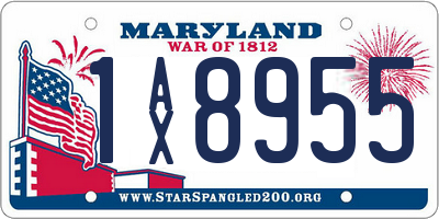 MD license plate 1AX8955