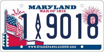 MD license plate 1AX9018