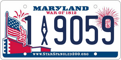 MD license plate 1AX9059