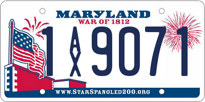 MD license plate 1AX9071