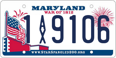 MD license plate 1AX9106